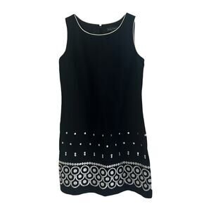 Jessica Howard Embroidered Shift Dress Sz 10 Petite 